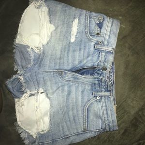 Light wash shorts